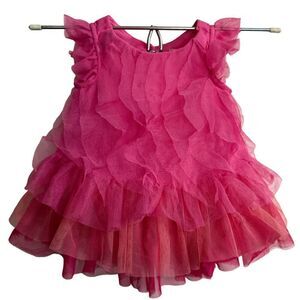 Place Tulle Layered Ruffle Tutu Pink Dress Size 0 - 3M